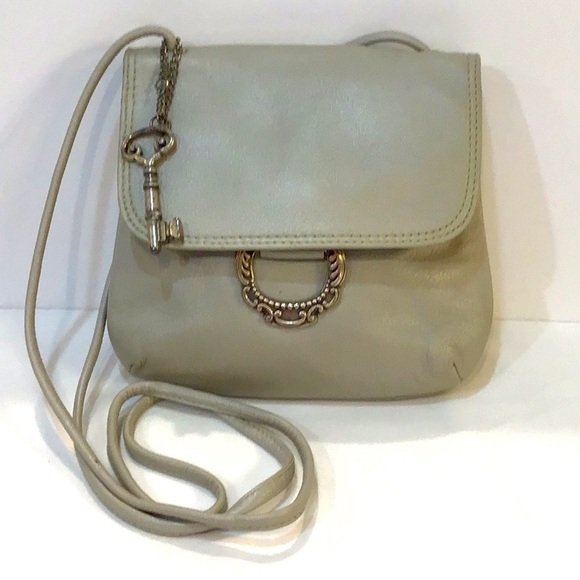 Fossil leather crossbody bag with sections - Picture 1 of 11